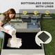 image 5 of Outsunny Kids Wooden Sandbox w/ Canopy, Kitchen Toys, Seat, Storage, for Outdoor