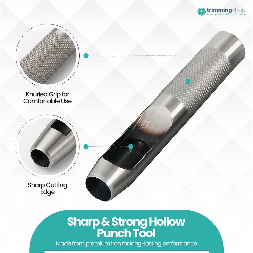 image 1 of 19mm Steel Hollow Punch Leather Hole Puncher For Piercing Holes