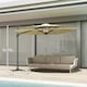 image 7 of Outsunny 3(m) Cantilever Parasol Patio Sun Umbrella w/ Base Solar Lights Beige