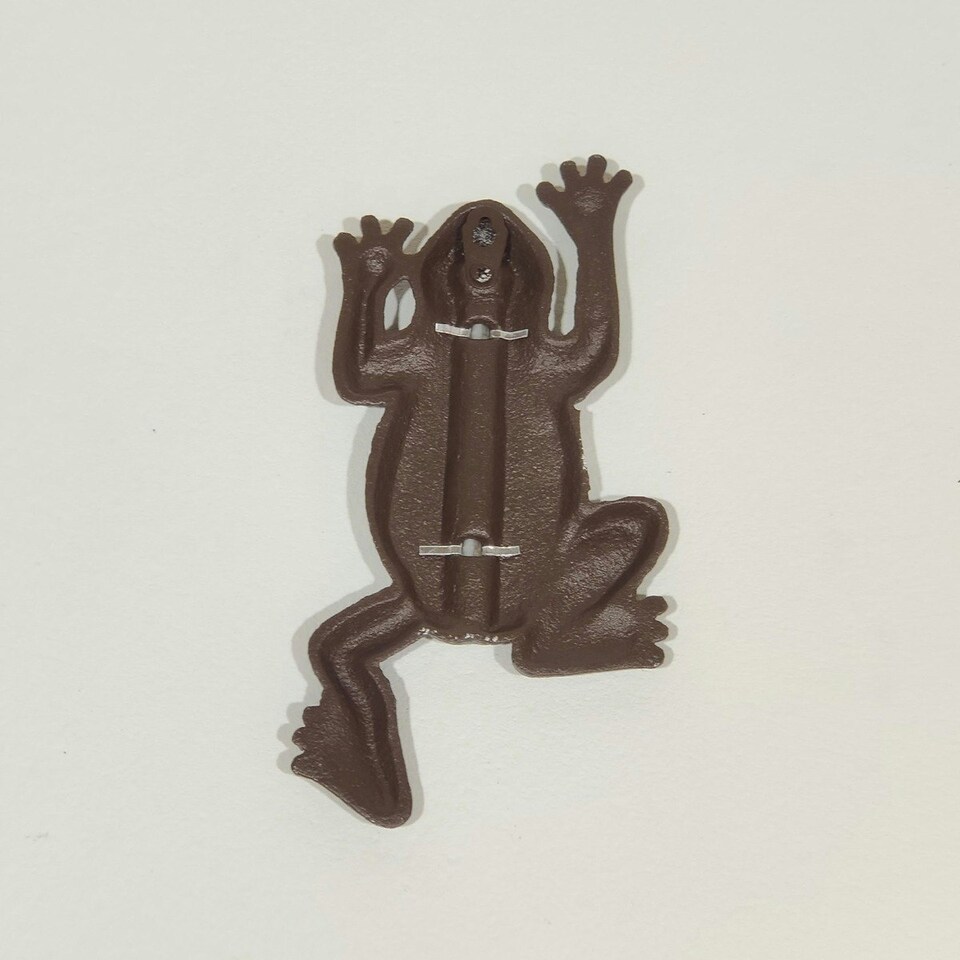 image 1 of Homescapes Cast Iron Thermometer Frog