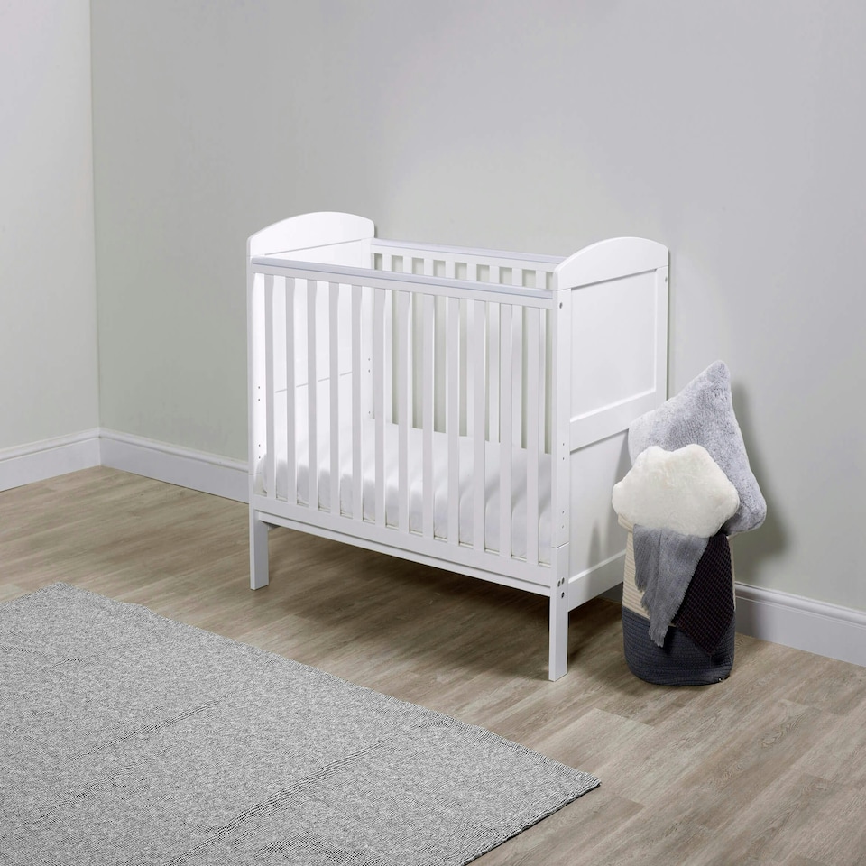image 1 of Coleby Mini Cot Bed - Adjustable Base with 3 Heights, Space-Saving Design, Suitable from Birth to Approx. 4 Years