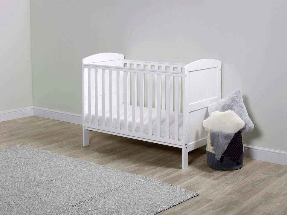 image 1 of Coleby Mini Cot Bed - Adjustable Base with 3 Heights, Space-Saving Design, Suitable from Birth to Approx. 4 Years
