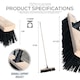 image 3 of Outdoor Garden 18" Stiff PVC Large Broom Stiff Brush