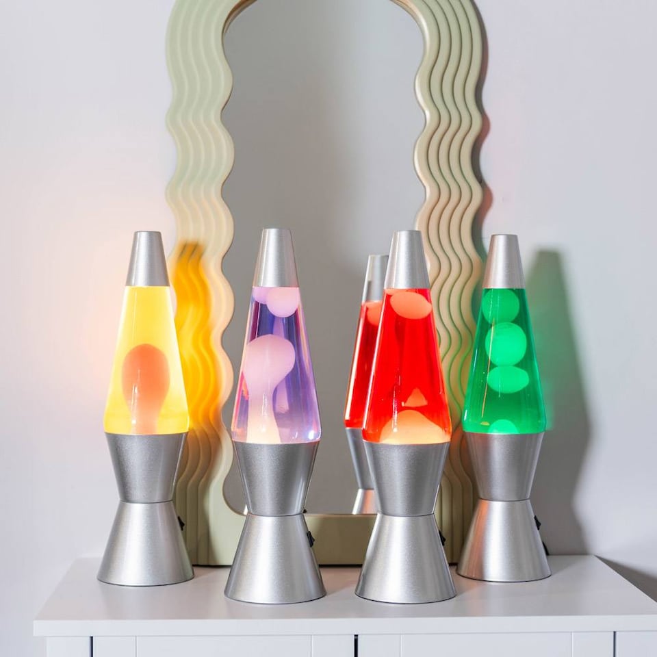 image 1 of ValueLights Razzo Lava lamp Clear Silver Decoration Integrated Bulb