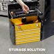 image 3 of HOMCOM 4 Drawers Large Tool Box, Steel Toolbox with Handle, Yellow Yellow | Black