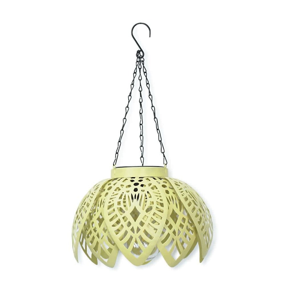 image 1 of ValueLights Artichoke Yellow Outdoor Solar Decorative Light | Yellow