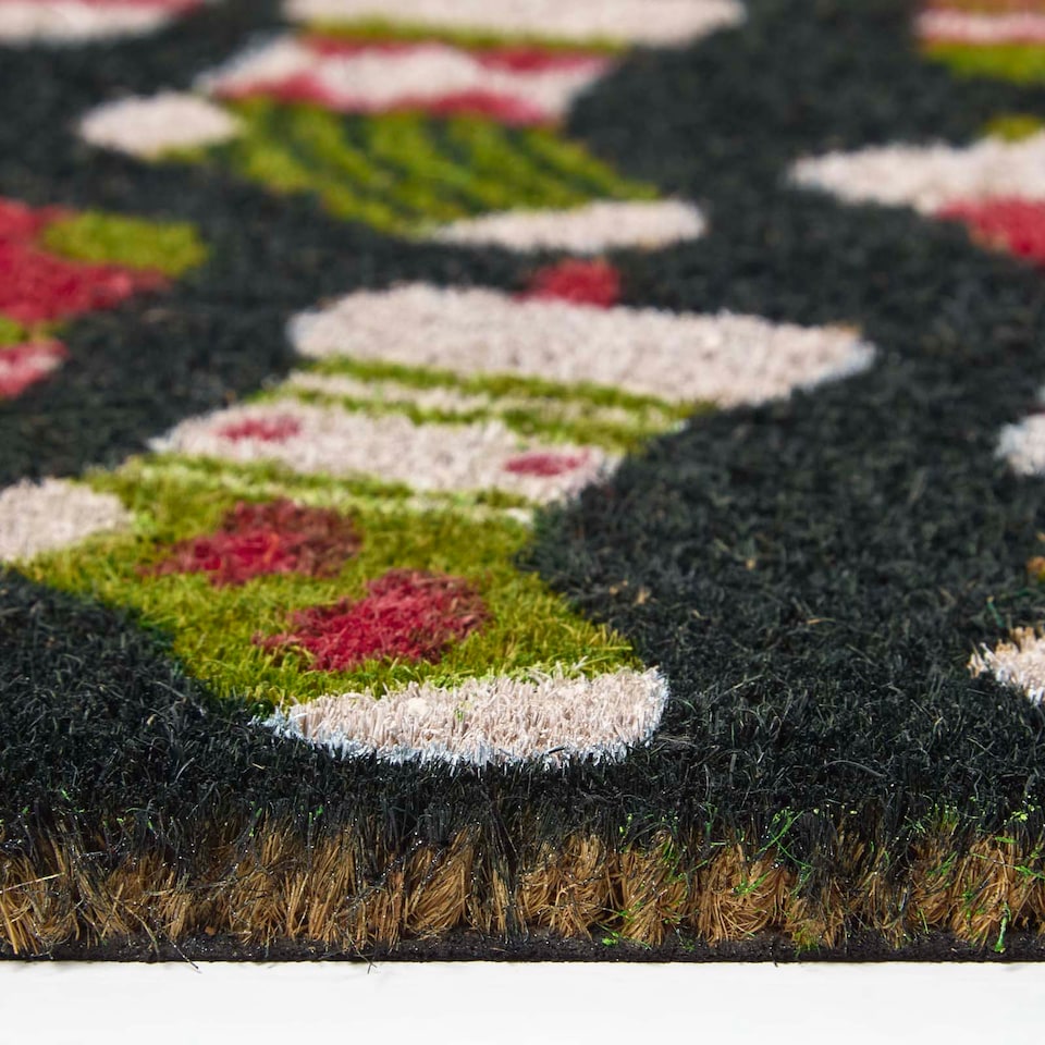 image 1 of Homescapes Christmas Stockings Non-Slip Coir Doormat, 40 x 60 cm