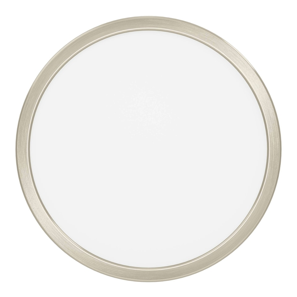 image 1 of EGLO Fueva 6 Silver Steel & Plastic LED CCT Technology Flush Ceiling Light | Silver | Satin Nickel