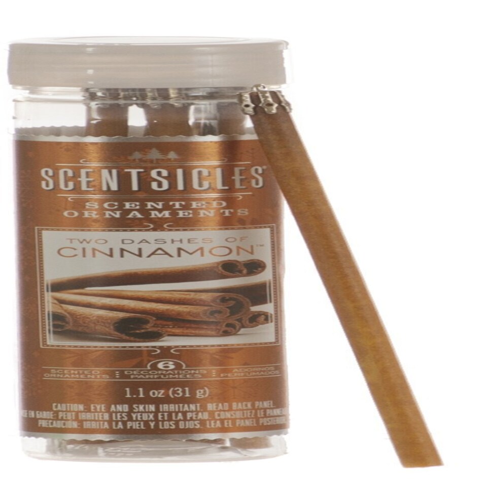 image 1 of 6 Scentsicles Scented Hanging Ornaments Sticks - Two Dashes of Cinnamon