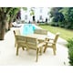 image 1 of Heavy Duty Table and Chair Set - 1 Square Table - 2 Chairs - 2x 2 Seater Benches - 6 Seater
