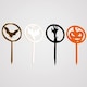 image 1 of Halloween Characters Acrylic Cake Pick Toppers - Pack of 4