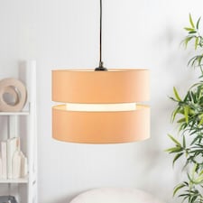 ValueLights Sophia Large Sand 2 Tier Ceiling Light Shade and Bulb