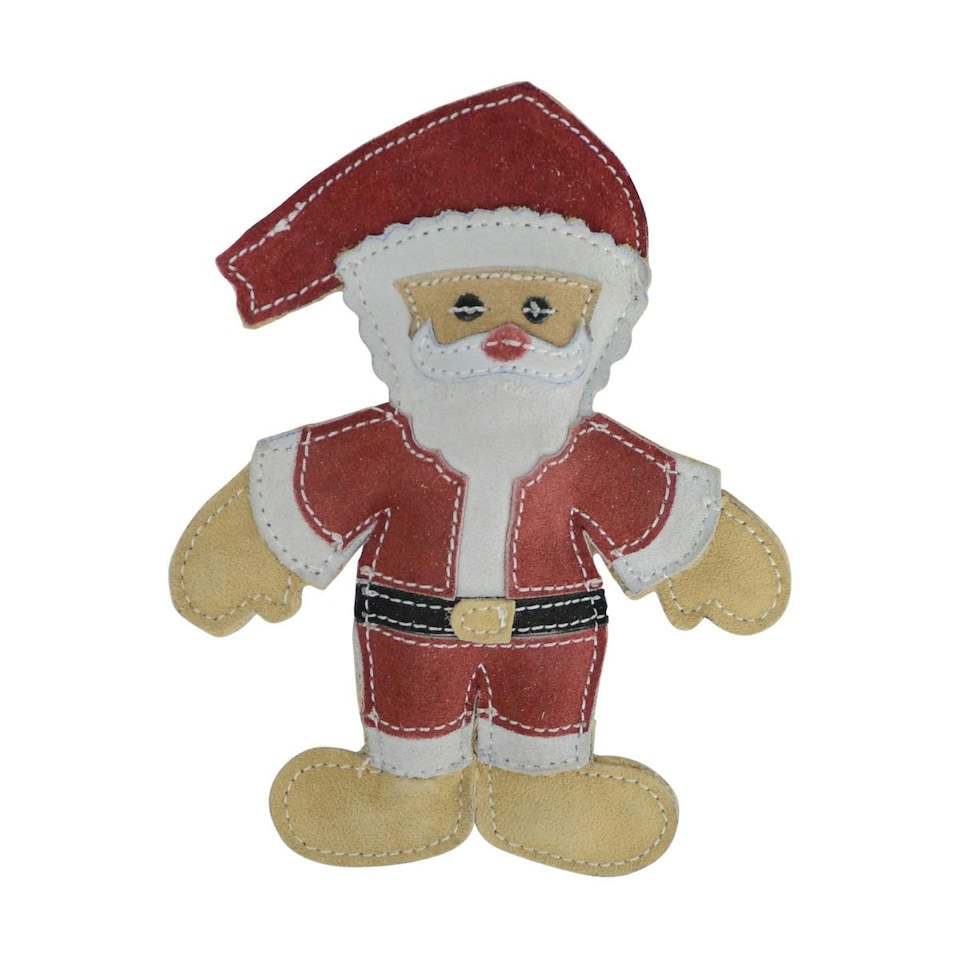 Benji & Flo Santa Claus Eco Friendly Rope Dog Toy - Red/White - One Size