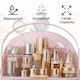 image 3 of Neo Pink Three Layer Cosmetic Makeup Vanity Beauty Storage Organiser Skincare Display Box Case Holder | Pink
