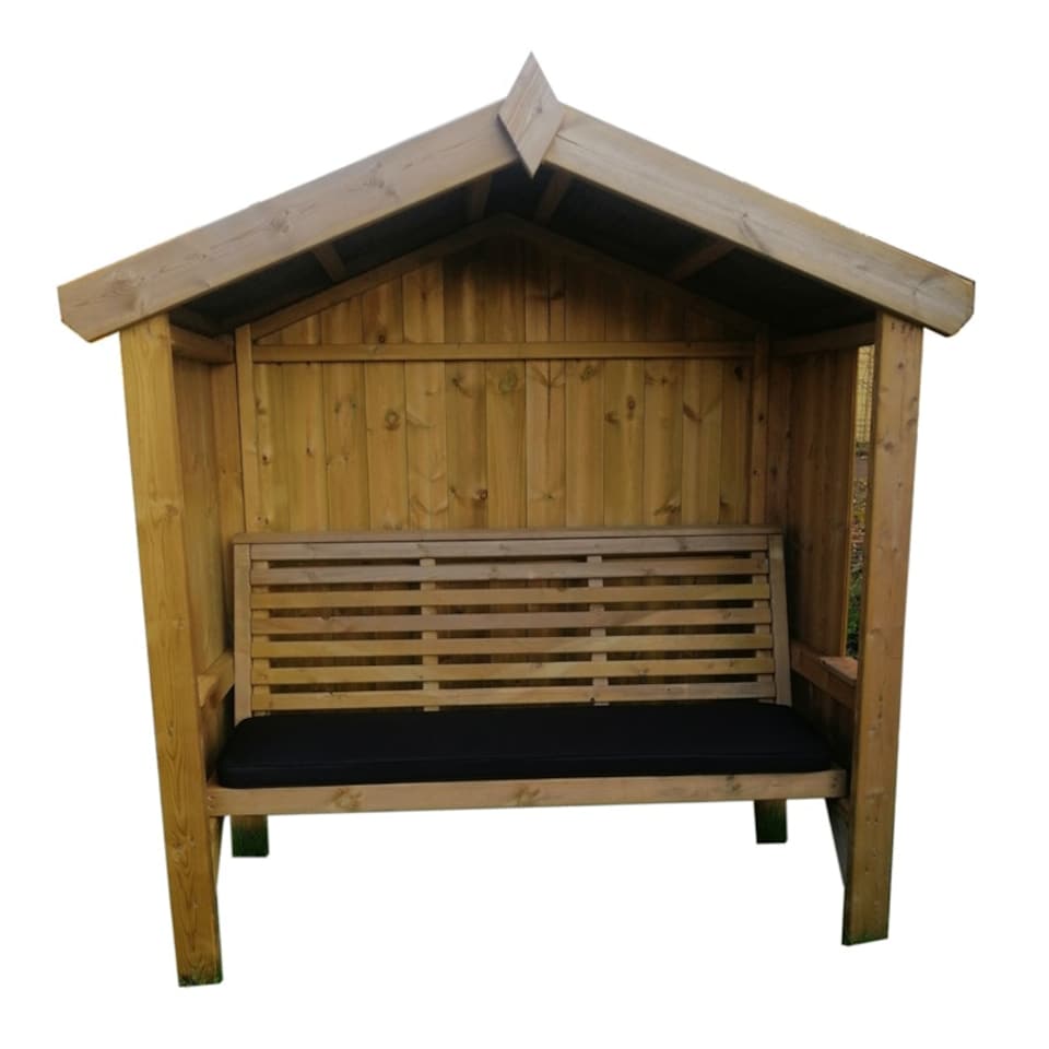 image 1 of Luxury Piped Waterproof Seat Pads - Triple Black Cushion - Outdoor Cushion for Garden Furniture Black | Black