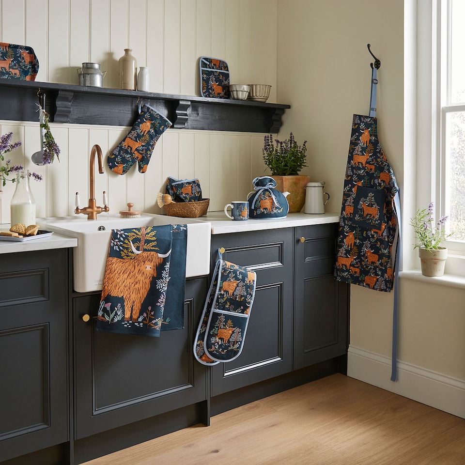 image 1 of Ulster Weavers Connie the Cow Tea Cosy - Muff Navy