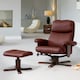 image 2 of Woodacre Swivel Recliner with Massage and Heat - Burgundy