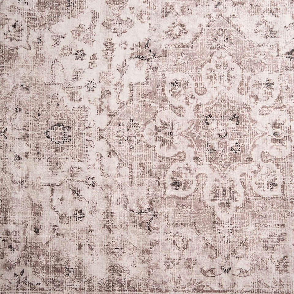 image 1 of OHS Vintage Print Washable Indoor Carpet Floor Rug, 160x230cm - Natural | Yellow | Natural | 160x230cm