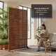 image 6 of Nicoman Metal Slat Indoor Outdoor Privacy Screen with Stand | Bronze | Rusted | 1