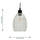 image 5 of Birch - Clear Fluted Glass Easy Fit Pendant Shade Clear