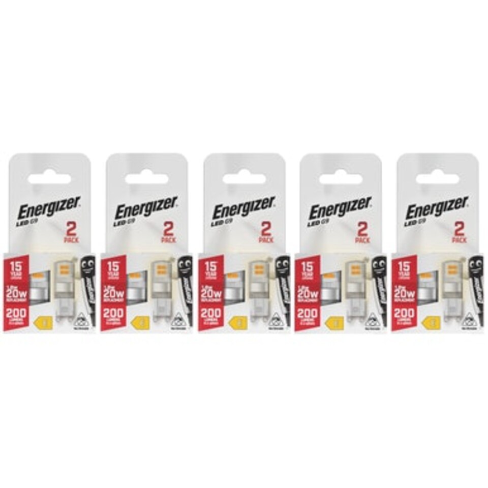 image 1 of Energizer LED G9 200lm 1.8W 2700K (Warm White) Light Bulb - Pack of 10