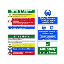 Scan Pvc Construction Site Pack (5 Signs) - Multi Colour - One Size