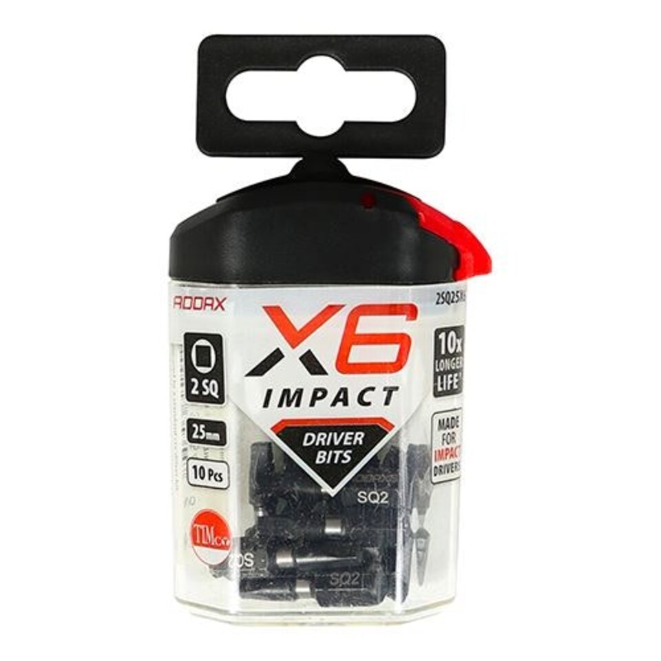 image 1 of Timco - Impact Driver Bits - SQ (Size No.2 x 25 - 10 Pieces)
