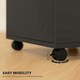 image 5 of HOMCOM 60cm Filing Cabinet with Drawers and Open Shelf, Black