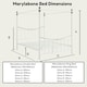 image 9 of Marylebone Traditional Four Poster Canopy Metal Bed Frame | White | White & Brass | King