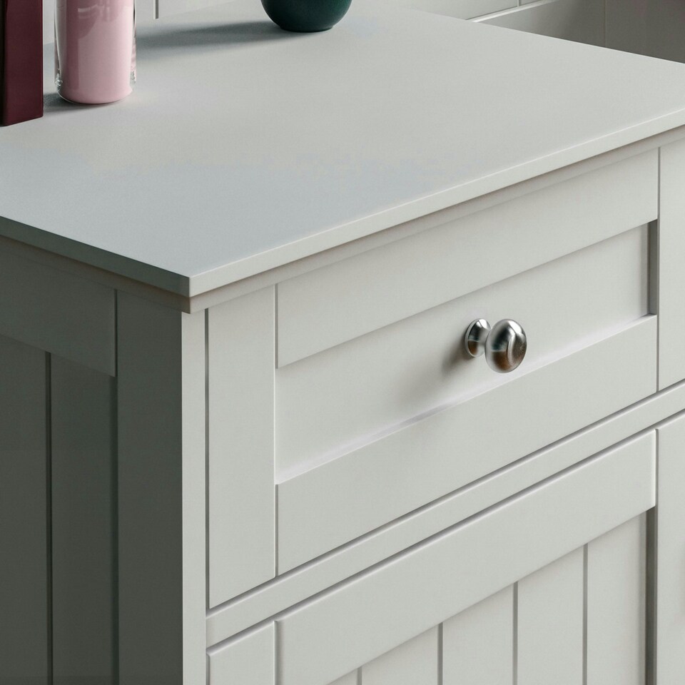 image 1 of Bath Vida Priano 1 Door 1 Drawer Freestanding Bathroom Storage Cabinet, White