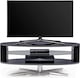 image 2 of MDA Designs Orbit 1100BB Gloss Black TV Stand with Gloss Black Elliptic Sides for Flat Screen TVs up to 55" | Black | 1