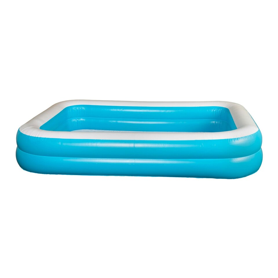 image 1 of 2.6m x 1.7m Jumbo Rectangular Inflatable Garden Paddling Water Pool
