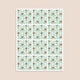 image 3 of Floral Baby Blue Stripes Square Stickers 65mm - Sheet of 12