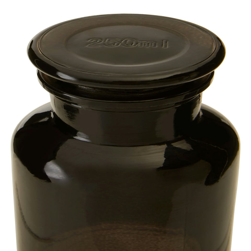 image 1 of Apothecary Black Glass Reagent Bottle