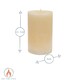image 3 of Nicola Spring Round Vanilla Pillar Candle - 110 Hours - Cream | Cream | Beige