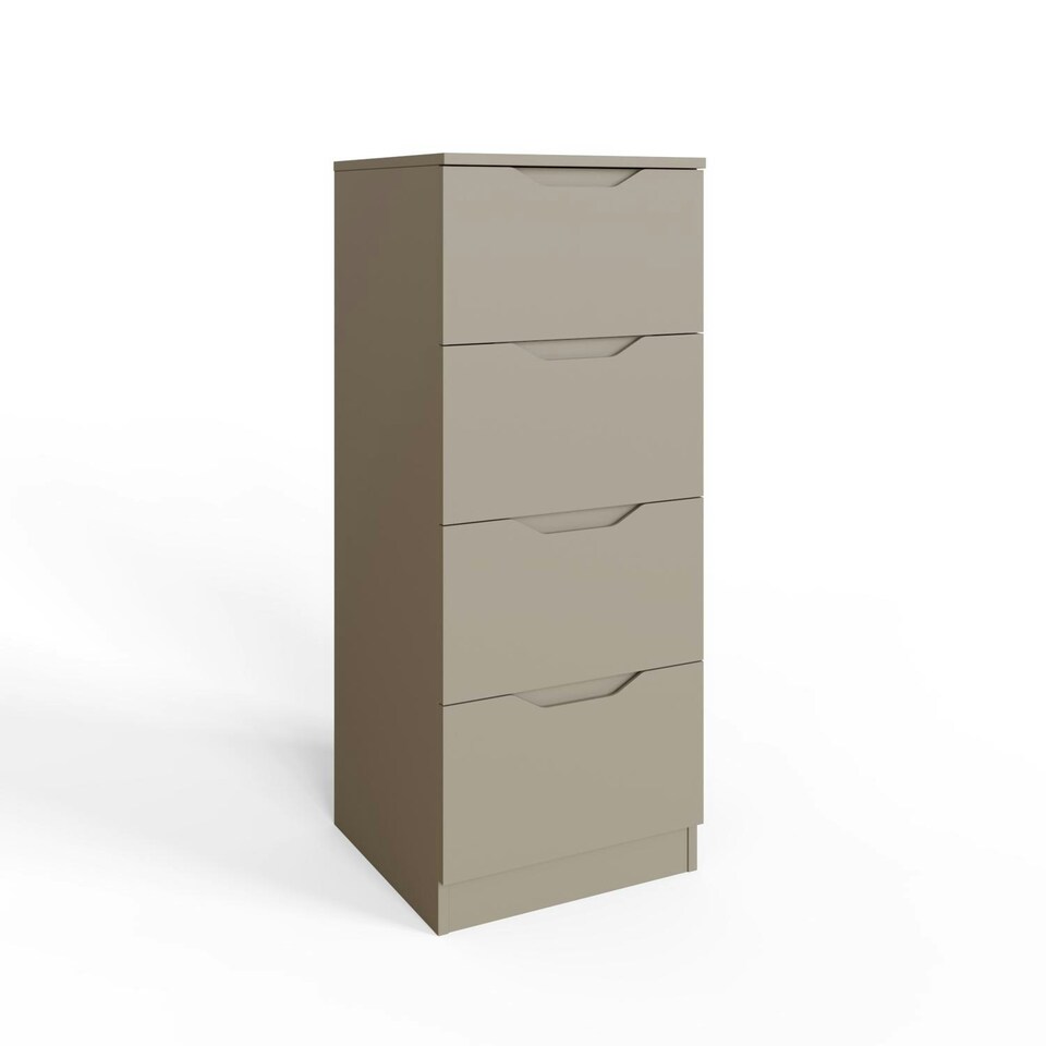 image 1 of Luno 4 Drawer Tallboy Chest Of Drawers - Putty