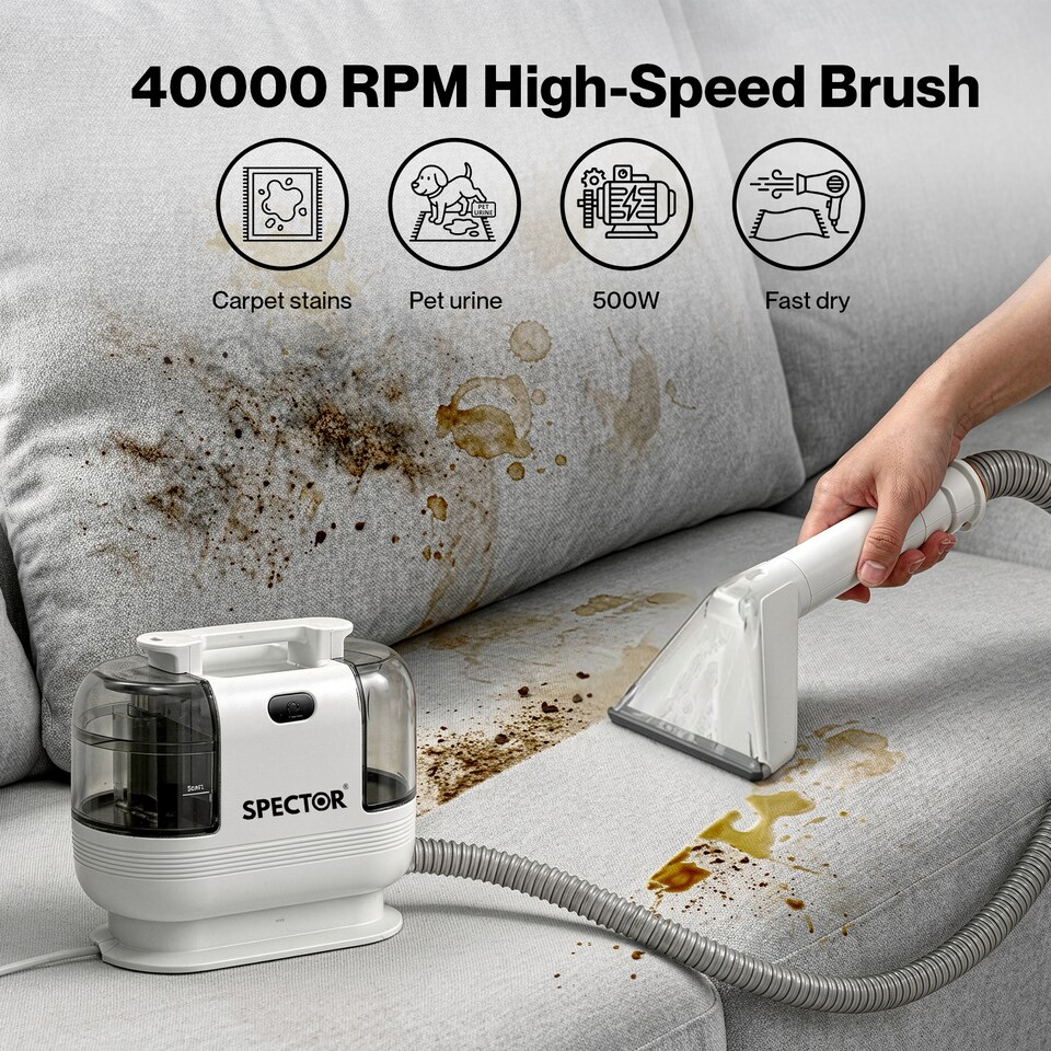 image 1 of Spector Carpet Cleaner Portable Handheld Cleaner Upholstery Cleaning Machine