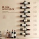 image 3 of HOMCOM Wall Mount Wine Rack for 8 Wine Bottles, Black