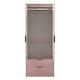 image 8 of Islay Tall 2 Drawer Double Wardrobe in Kobe Pink (Ready Assembled) | Pink | Kobe Pink