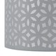 image 5 of Set of 2 Tuscan - White Ceramic Lamps with Grey Cut Out Shade | White | Grey | Medium | 2