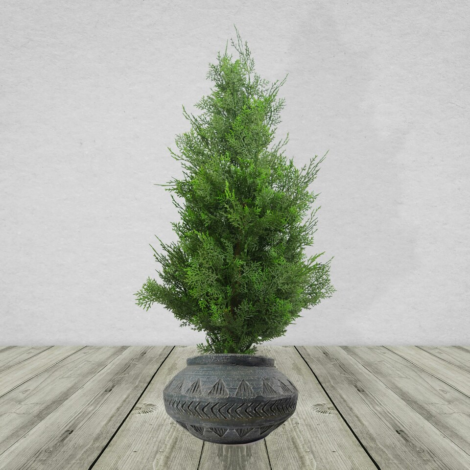 image 1 of Large Composite Triangle Planter Grey
