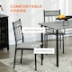 image 5 of HOMCOM 5 Pieces Dining Room Sets, Kitchen Table and Chairs Set 4