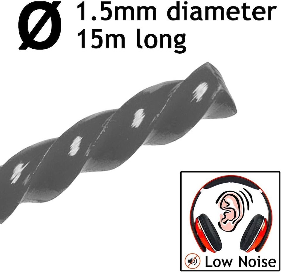 image 1 of SPARES2GO 1.5mm Low Noise Strimmer Line Spool Refil compatible with Qualcast GT25 GT30 GGT3001 GGT4001 GGT4502 GGT600A1 GT2518