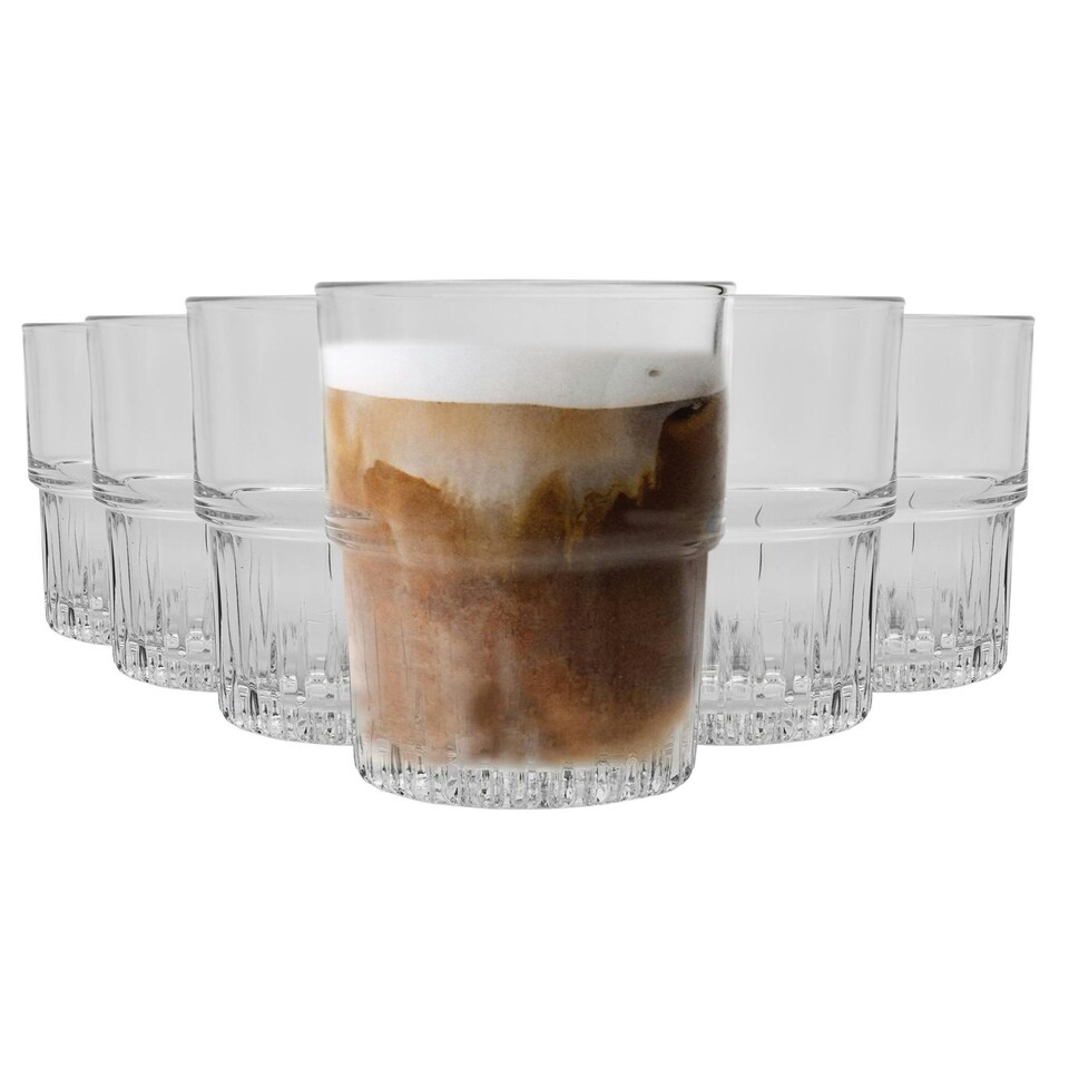 image 1 of Duralex Empilable Stackable Drinking Glasses - 160ml Tumblers for Water, Juice - Pack of 6