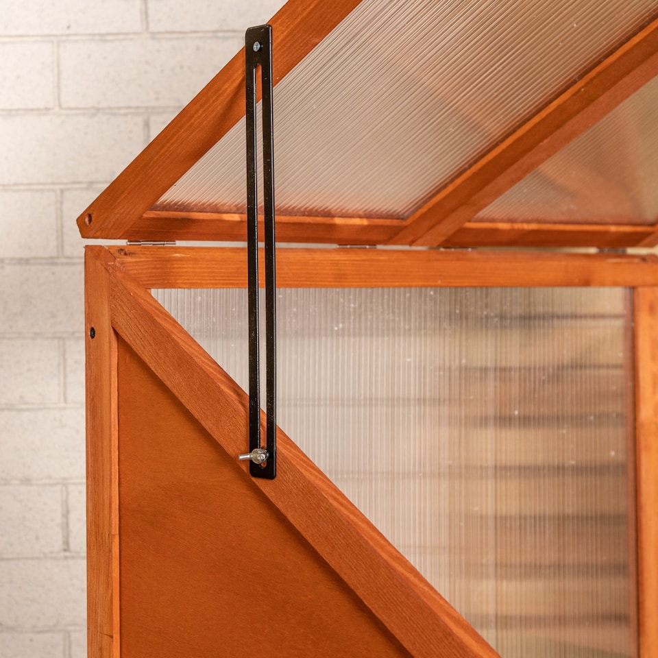 image 1 of Samuel Alexander Wooden Mini Greenhouse Cold Frame - Small Greenhouse H120 x W69 x D49cm