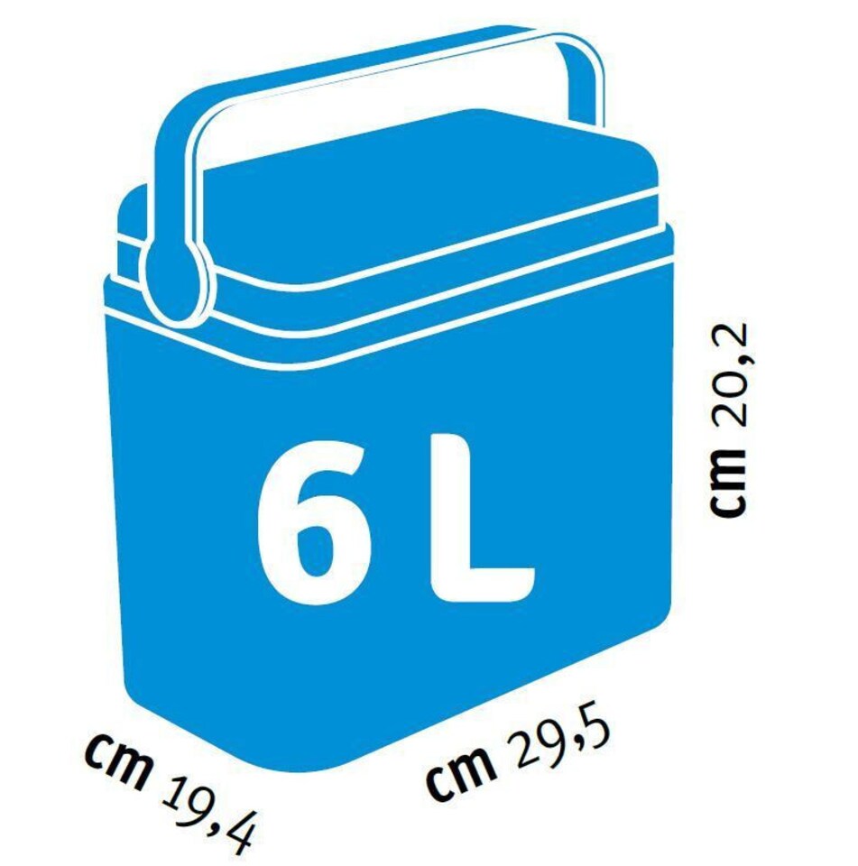 image 1 of 6L Cooler Box for Camping & Beach With Ice Packs | Multi | 1