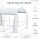 image 4 of Outsunny 3 x 3 x 2 m Polytunnel Greenhouse Pollytunnel Tent w Steel Frame White
