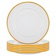 image 1 of Argon Tableware White Enamel Dinner Plates - 25.5cm - Yellow - Pack of 6 Yellow