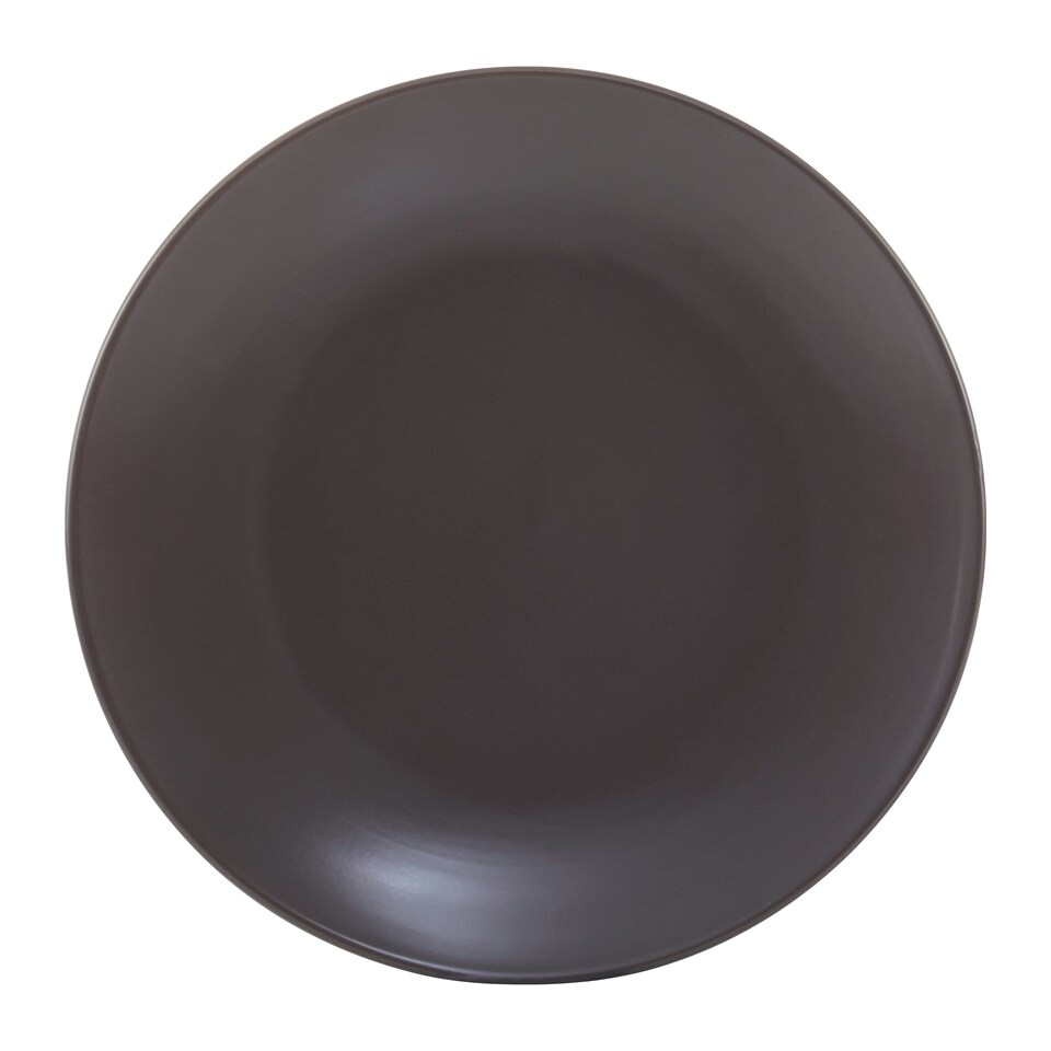 image 1 of Interiors By Premier Scratch-Resistant 12 Piece Brown Dinner Set,Simple Plates & Bowls Set For Daily Use,Stoneware Crockery Set
