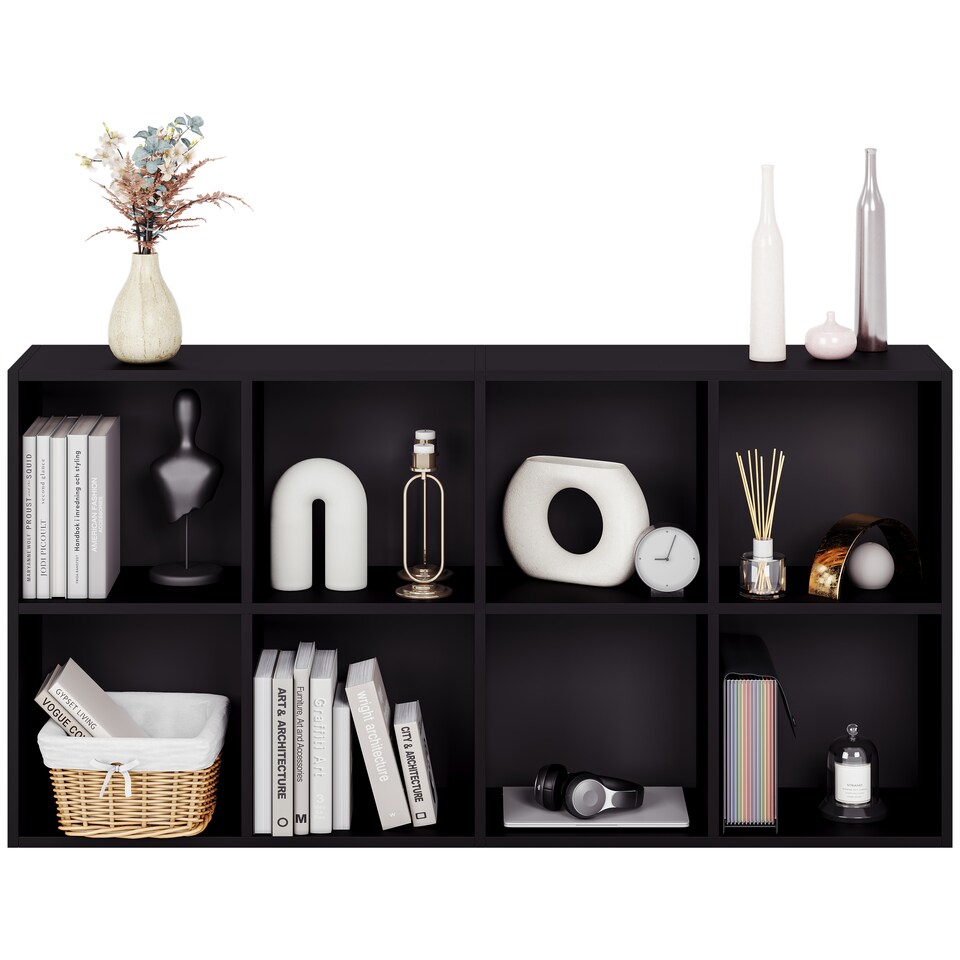 image 1 of Vida Designs 8 Cube Storage Unit, Black